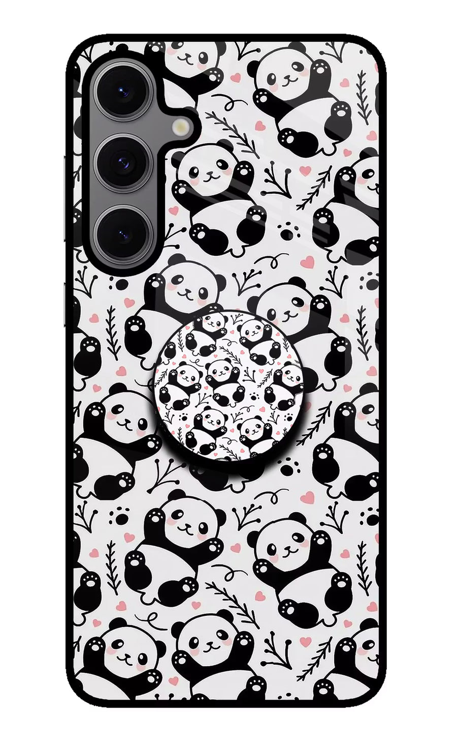 Cute Panda Samsung S24 FE 5G Pop Case, Metal case