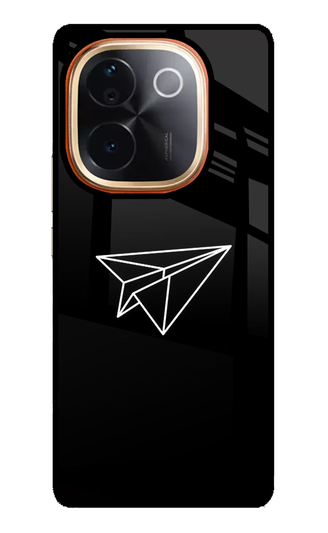 Paper Plane White Vivo T3 Pro 5G Glass Case Back Cover by Casekaro