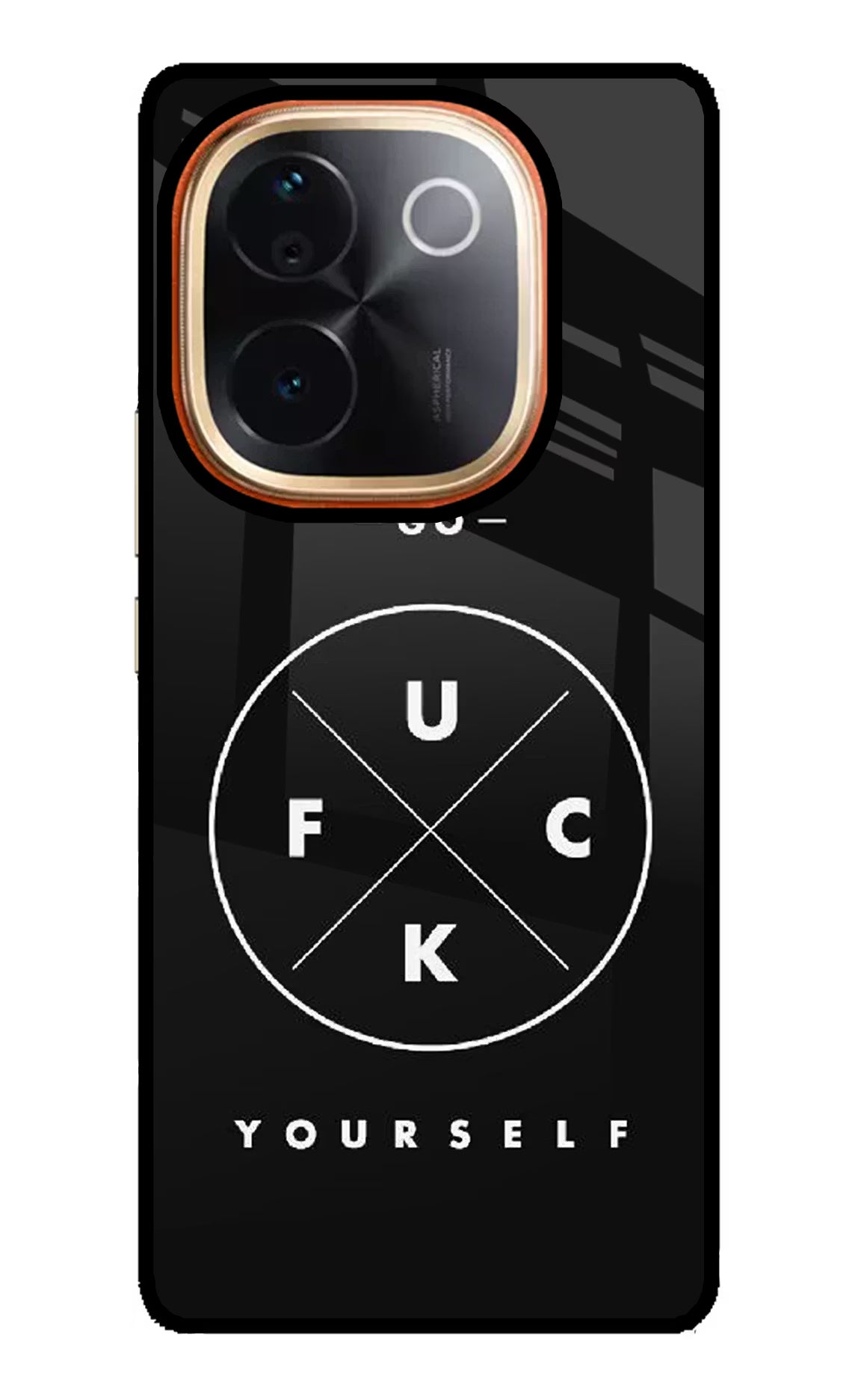 Go Fuck Yourself Vivo T3 Pro 5G Glass Case Back Cover by Casekaro