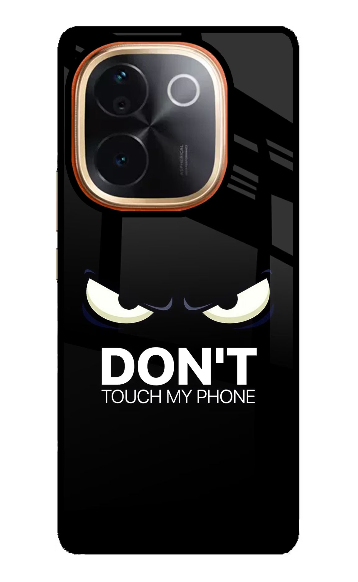 Don'T Touch My Phone Vivo T3 Pro 5G Glass Case Back Cover by Casekaro
