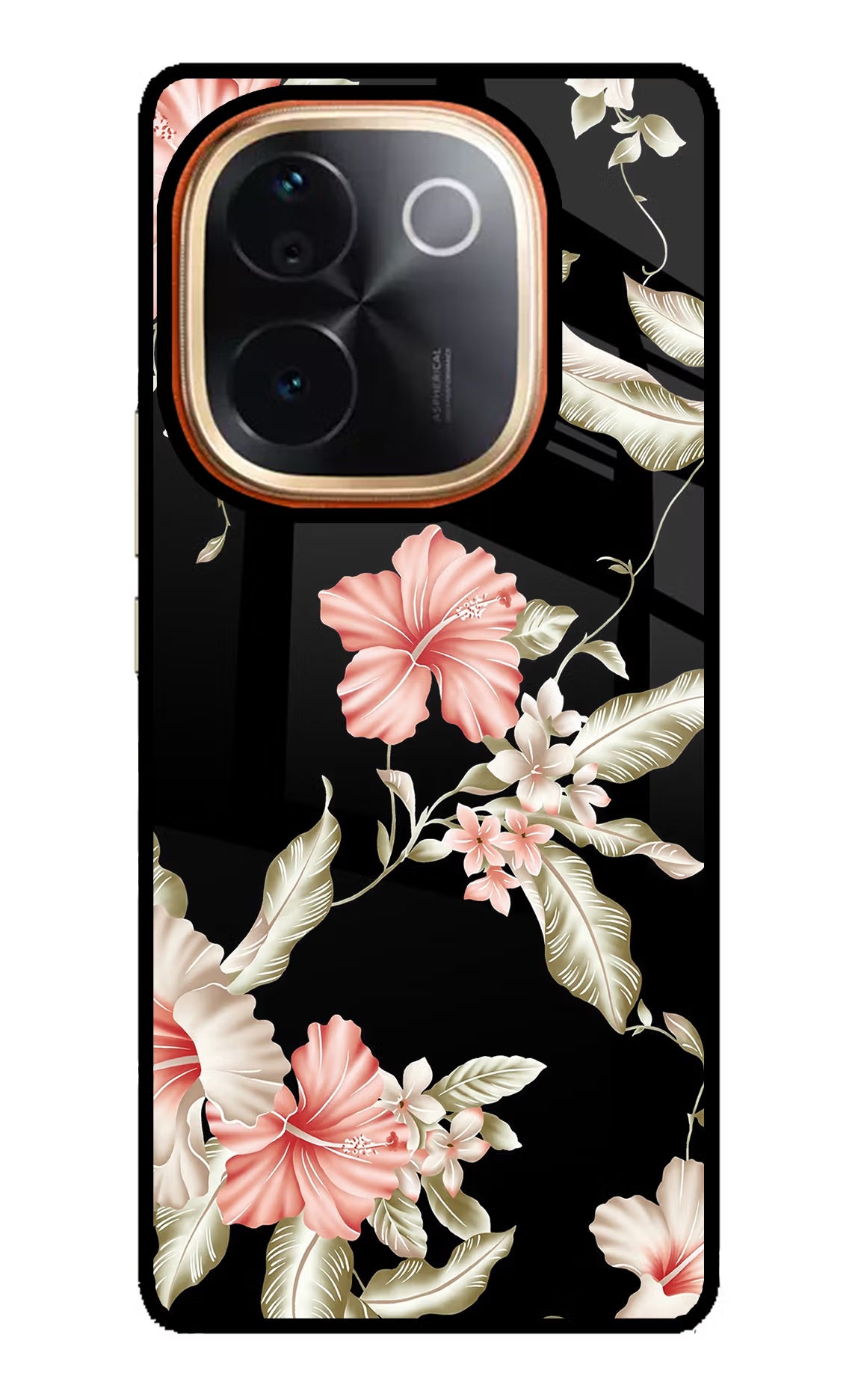 Flowers Vivo T3 Pro 5G Glass Case Back Cover by Casekaro