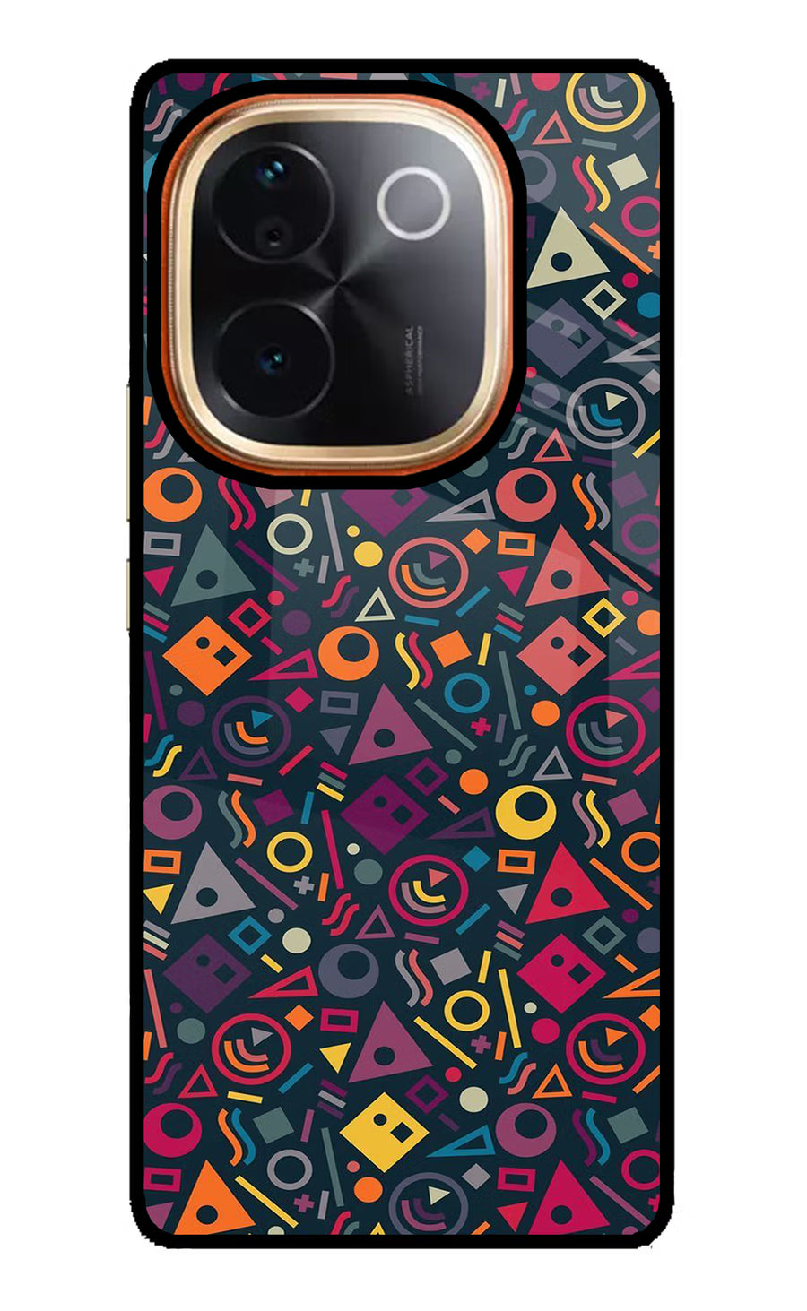 Geometric Abstract Vivo T3 Pro 5G Back Cover, Glass case