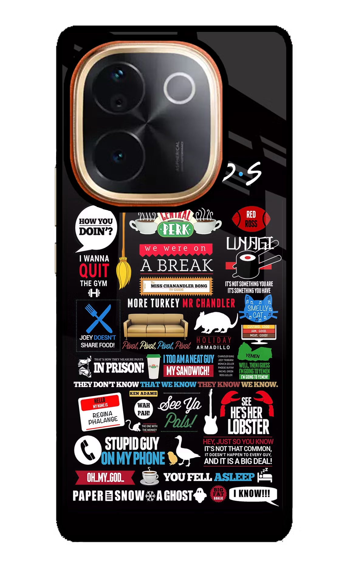 FRIENDS Vivo T3 Pro 5G Glass Case