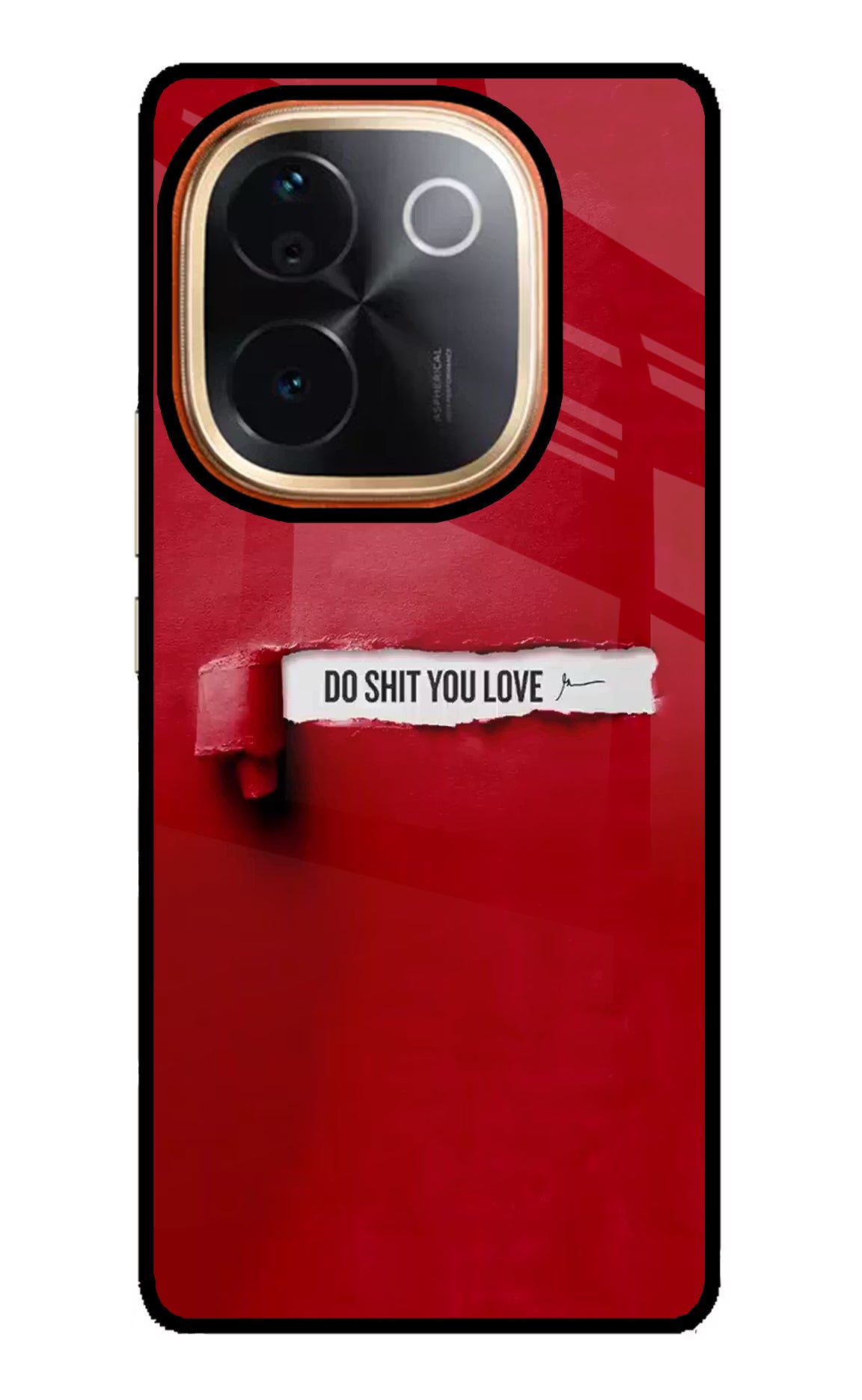 Do Shit You Love Vivo T3 Pro 5G Glass Case Back Cover by Casekaro