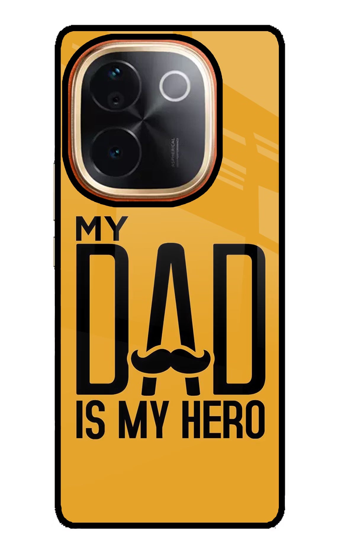 My Dad Is My Hero Vivo T3 Pro 5G Glass Case Back Cover by Casekaro