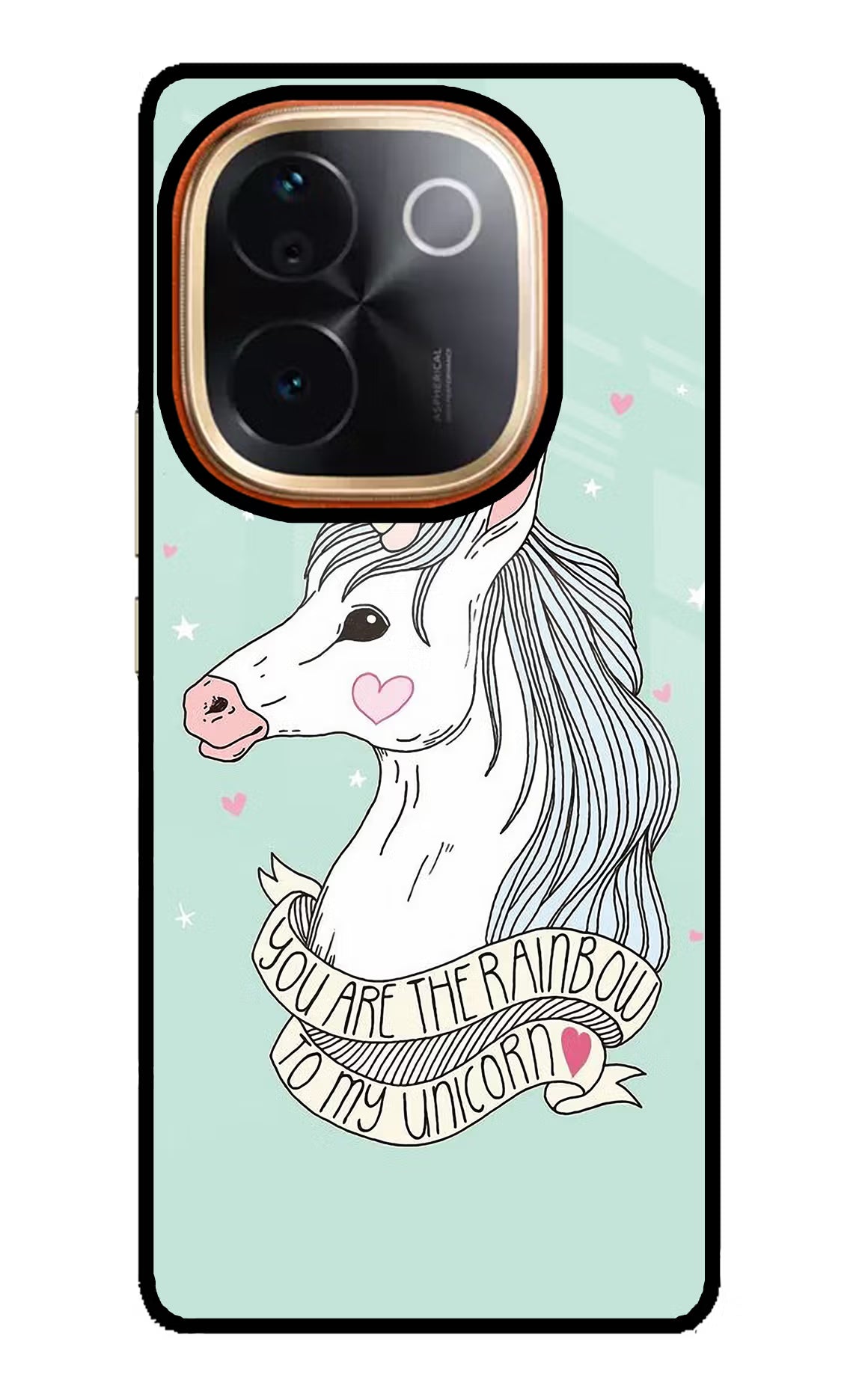 Unicorn Wallpaper Vivo T3 Pro 5G Glass Case Back Cover by Casekaro