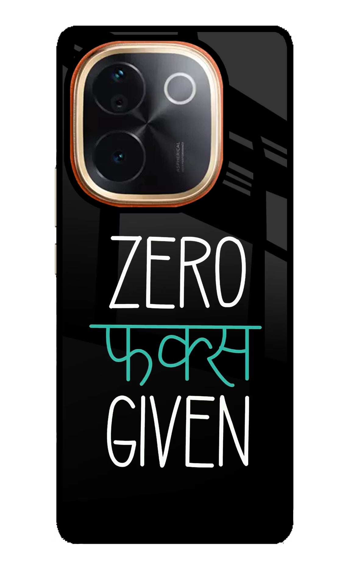 Zero Fucks Given Vivo T3 Pro 5G Glass Case Back Cover by Casekaro
