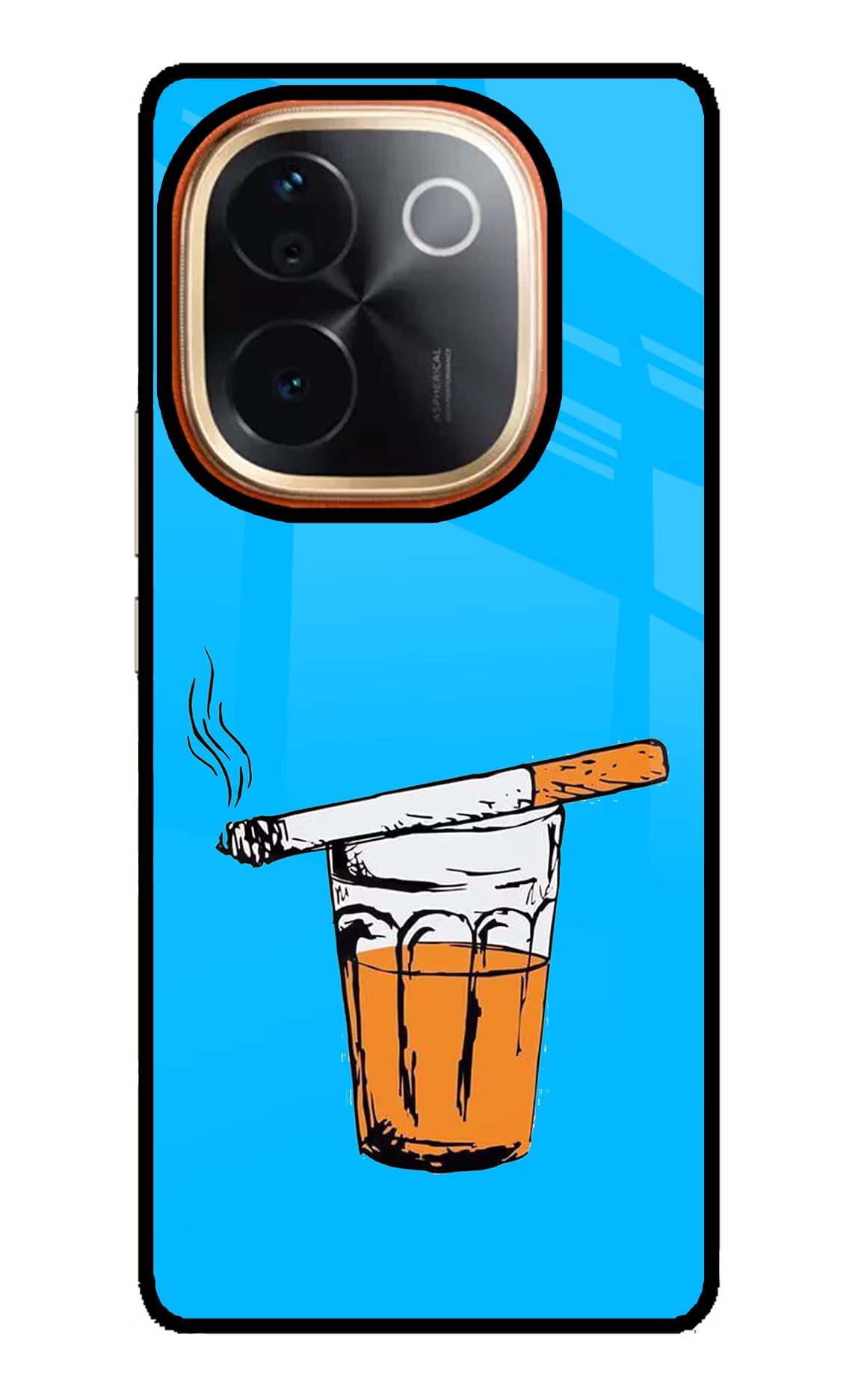 Chai Sutta Vivo T3 Pro 5G Glass Case Back Cover by Casekaro