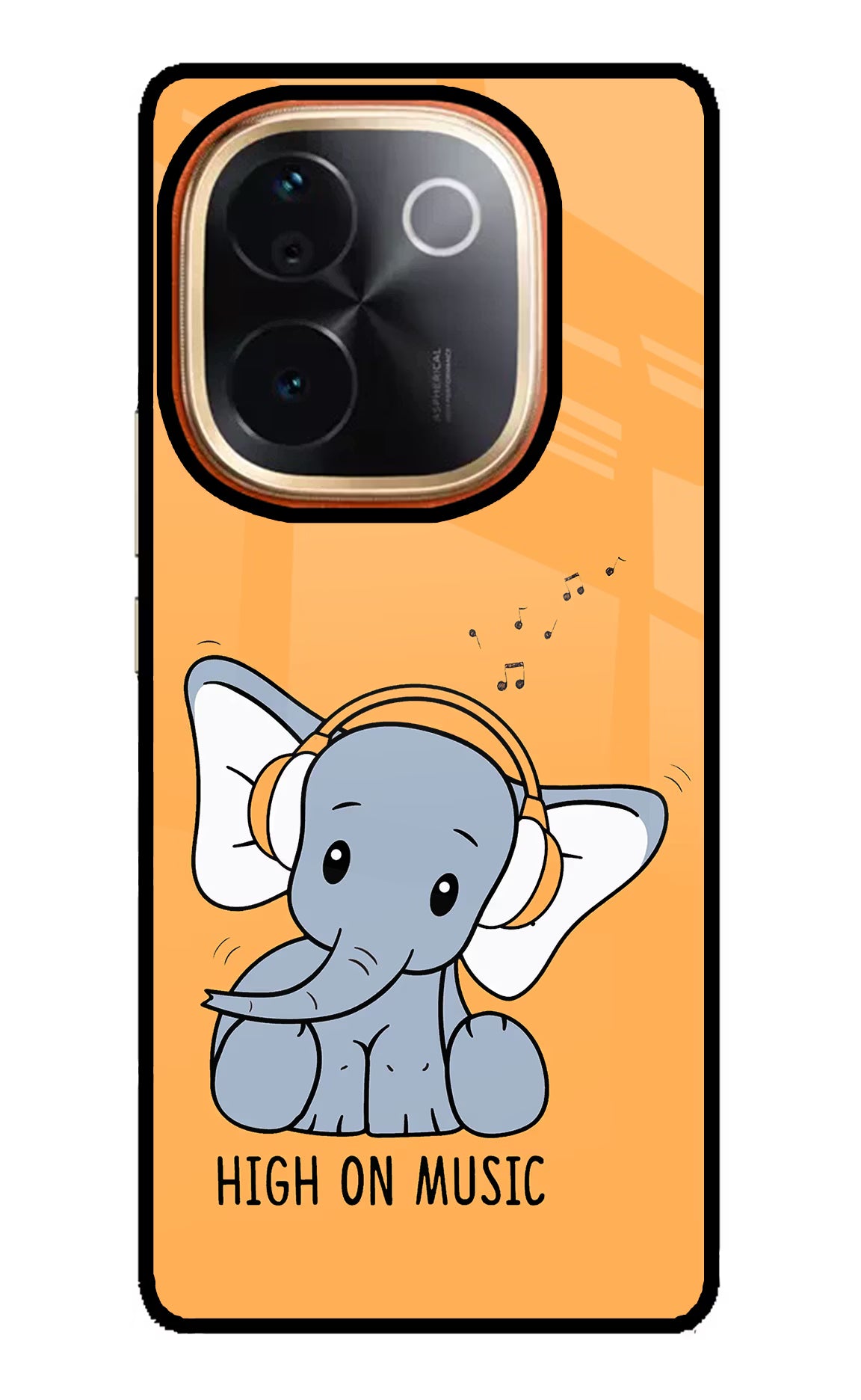 High On Music Vivo T3 Pro 5G Glass Case Back Cover by Casekaro