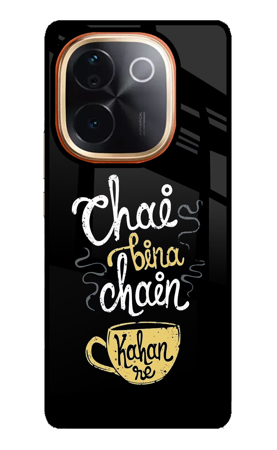 Chai Bina Chain Kaha Re Vivo T3 Pro 5G Glass Case Back Cover by Casekaro