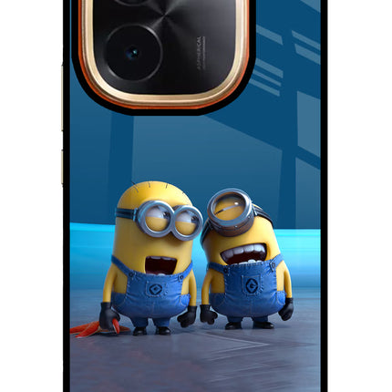 Minion Laughing Vivo T3 Pro 5G Glass Case Back Cover by Casekaro