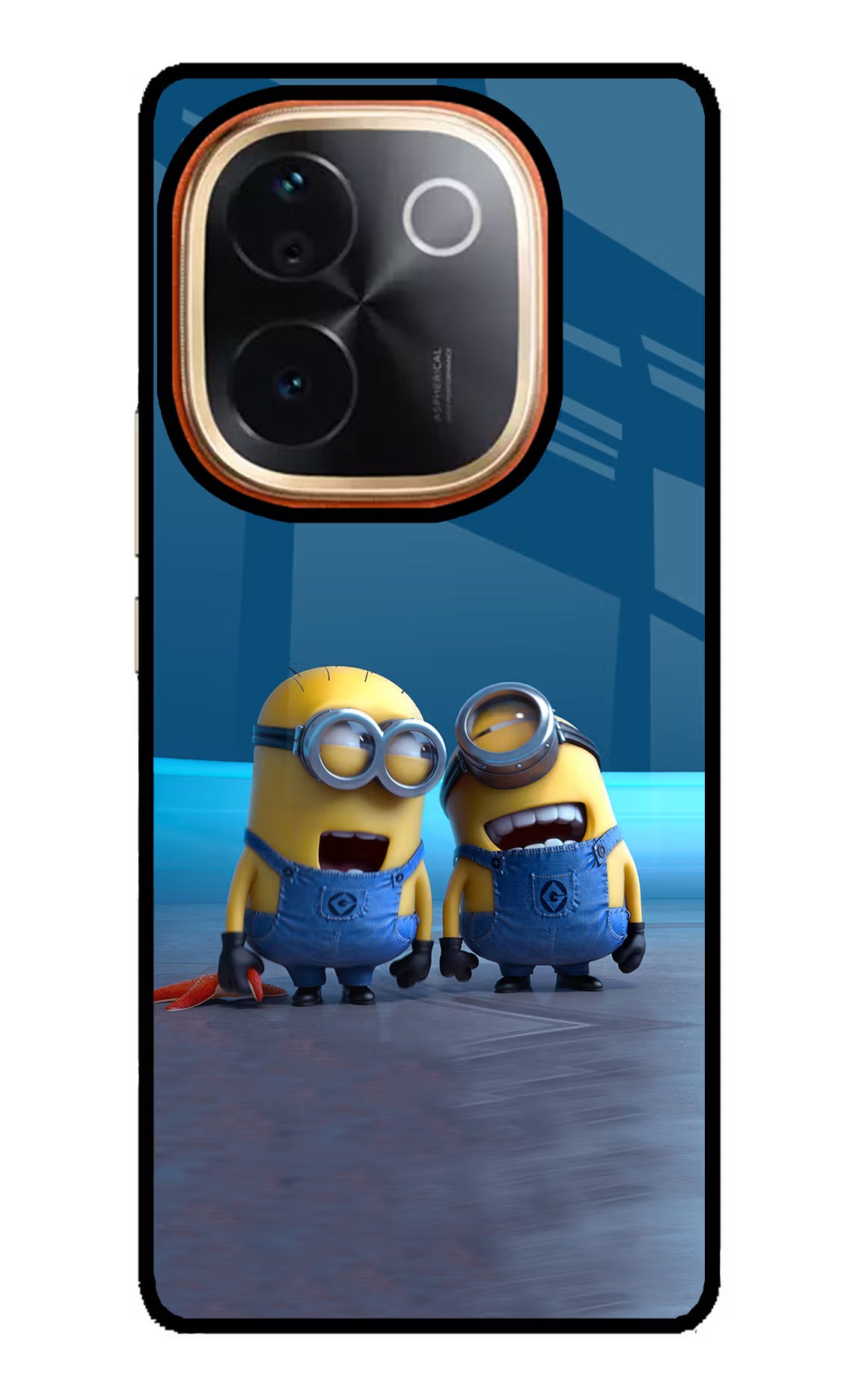Minion Laughing Vivo T3 Pro 5G Glass Case Back Cover by Casekaro