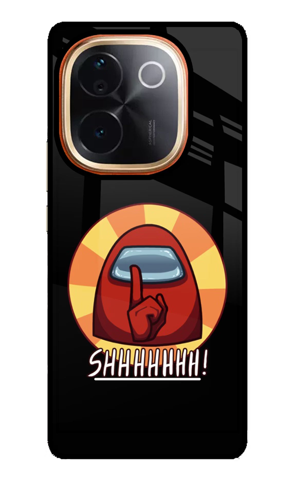 Among Us Shhh! Vivo T3 Pro 5G Glass Case Back Cover by Casekaro