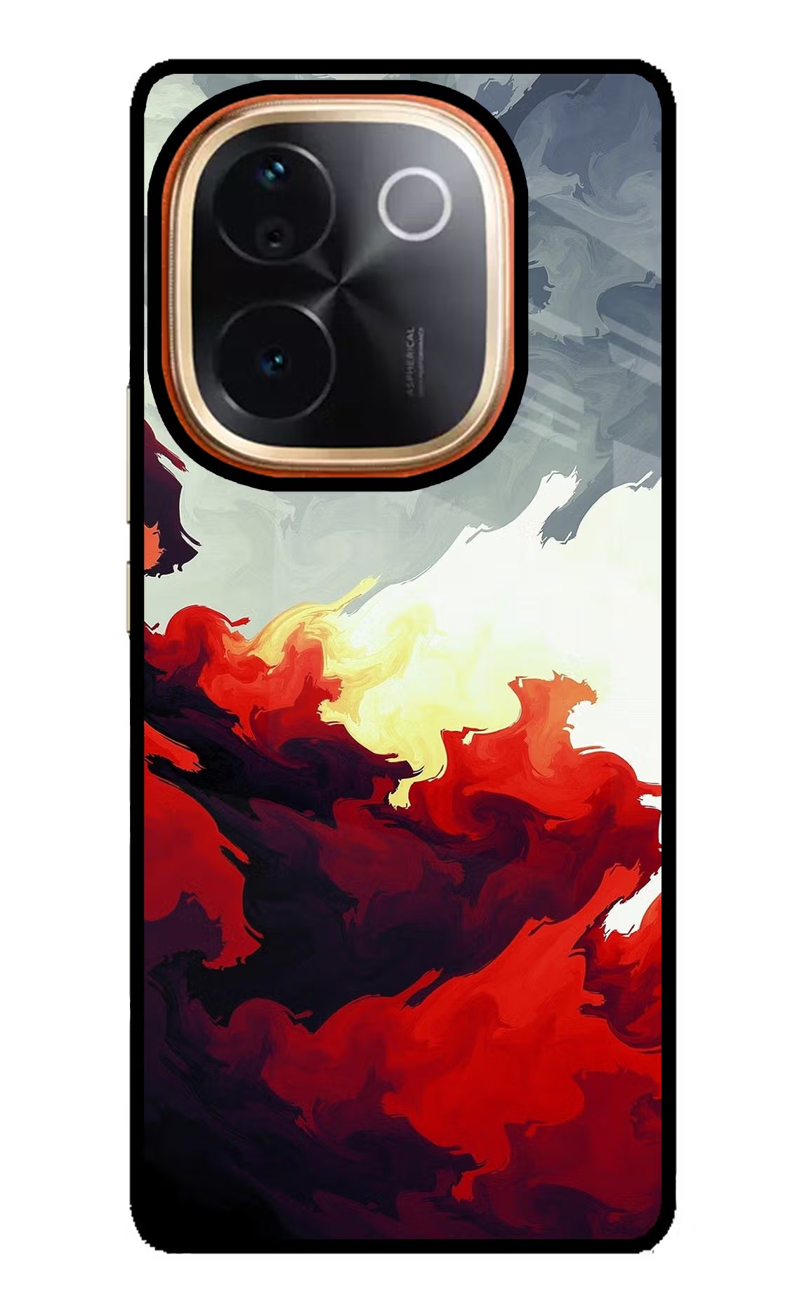 Fire Cloud Vivo T3 Pro 5G Glass Case Back Cover by Casekaro