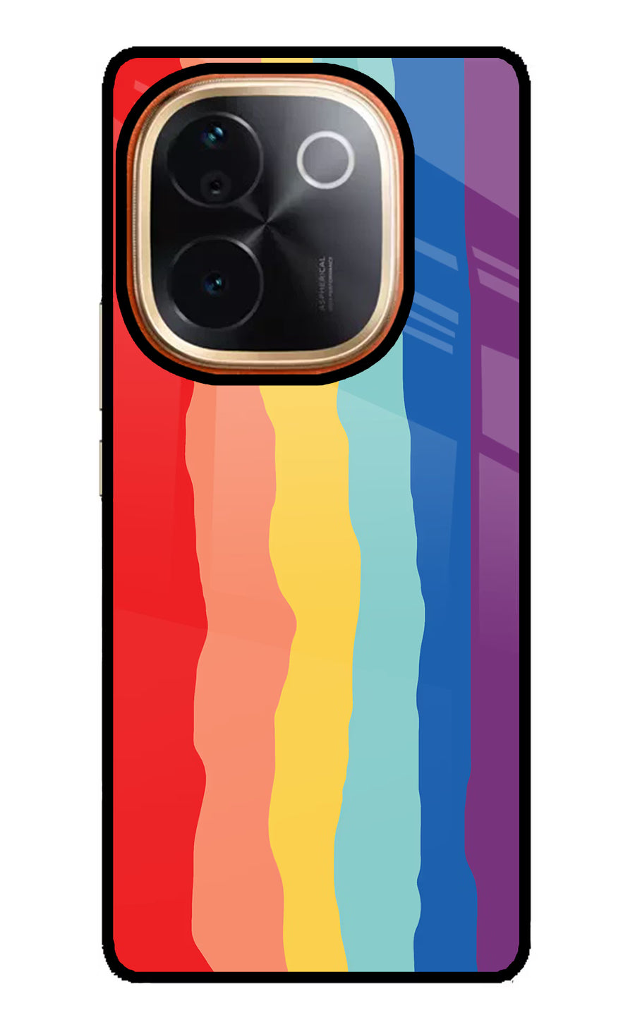 Rainbow Vivo T3 Pro 5G Back Cover, Glass case
