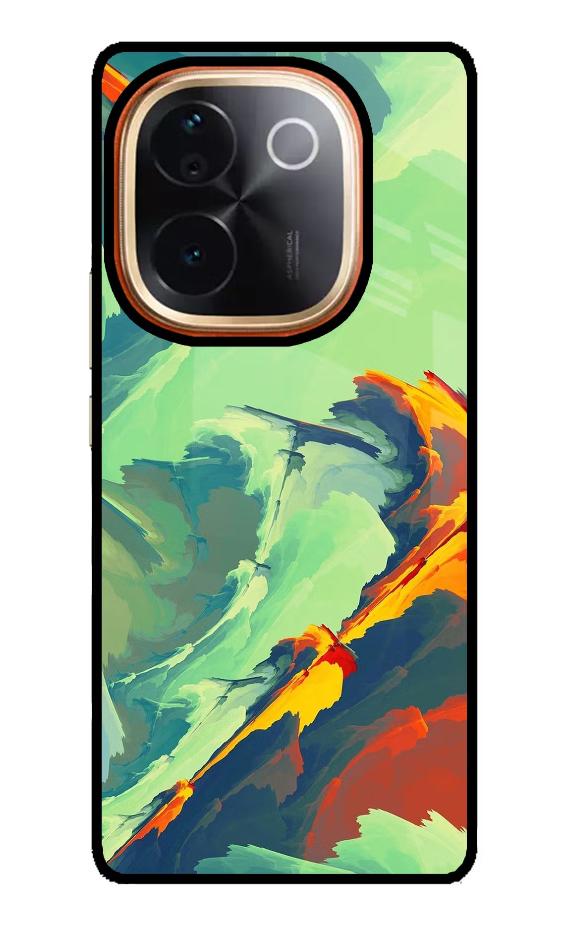 Paint Art Vivo T3 Pro 5G Glass Case Back Cover by Casekaro
