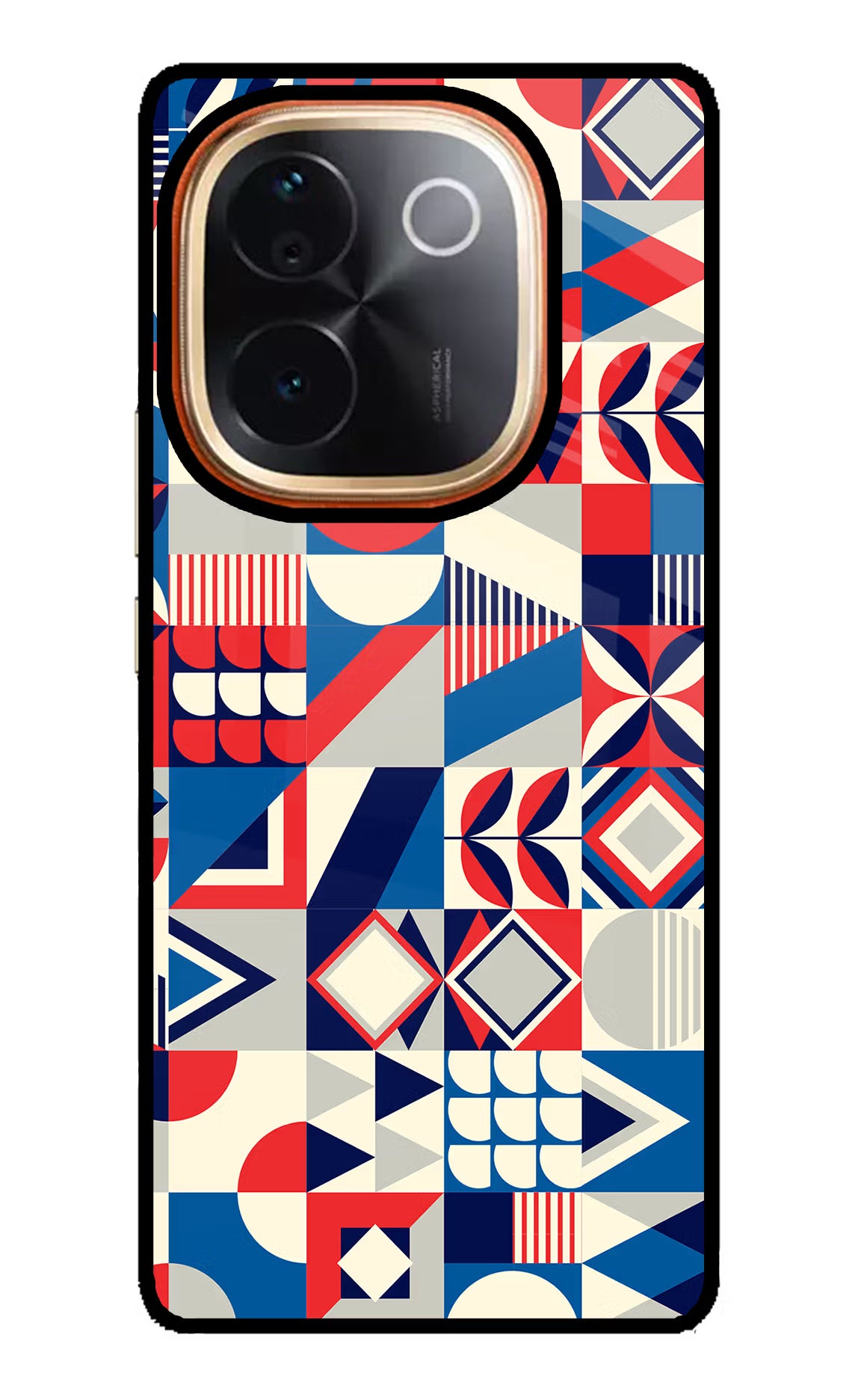 Colorful Pattern Vivo T3 Pro 5G Glass Case Back Cover by Casekaro