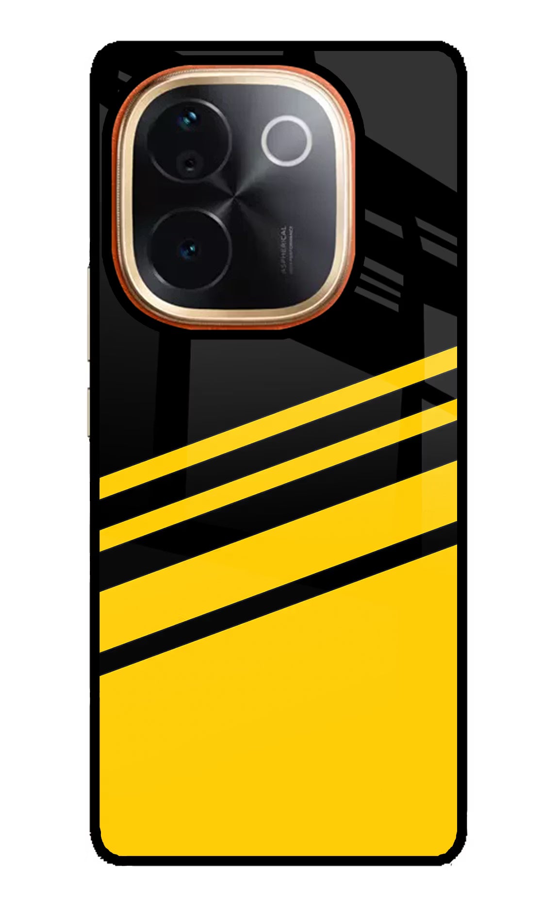 Yellow Shades Vivo T3 Pro 5G Glass Case Back Cover by Casekaro