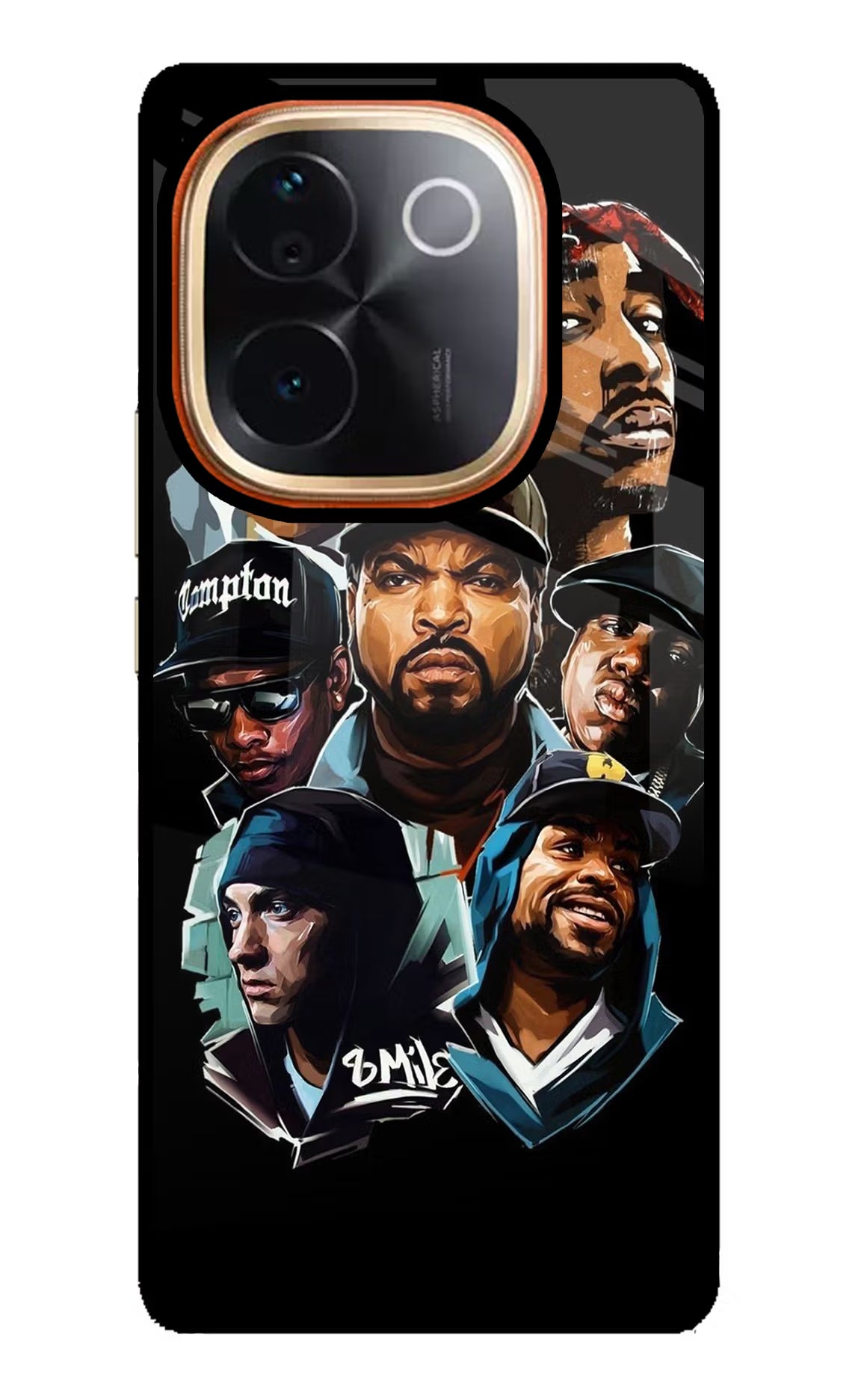 Rappers Vivo T3 Pro 5G Glass Case Back Cover by Casekaro
