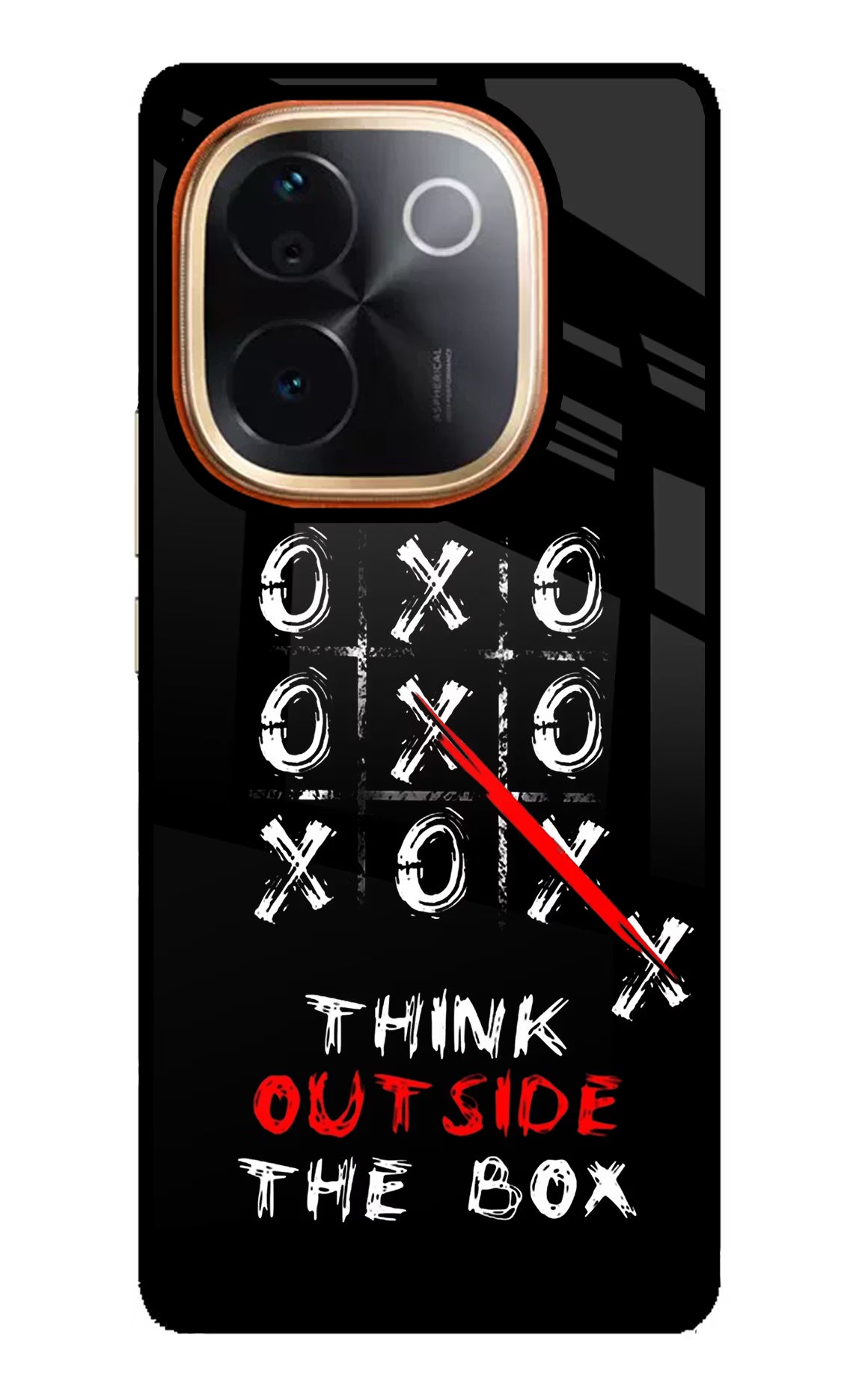 Think out of the BOX Vivo T3 Pro 5G Glass Case Back Cover by Casekaro