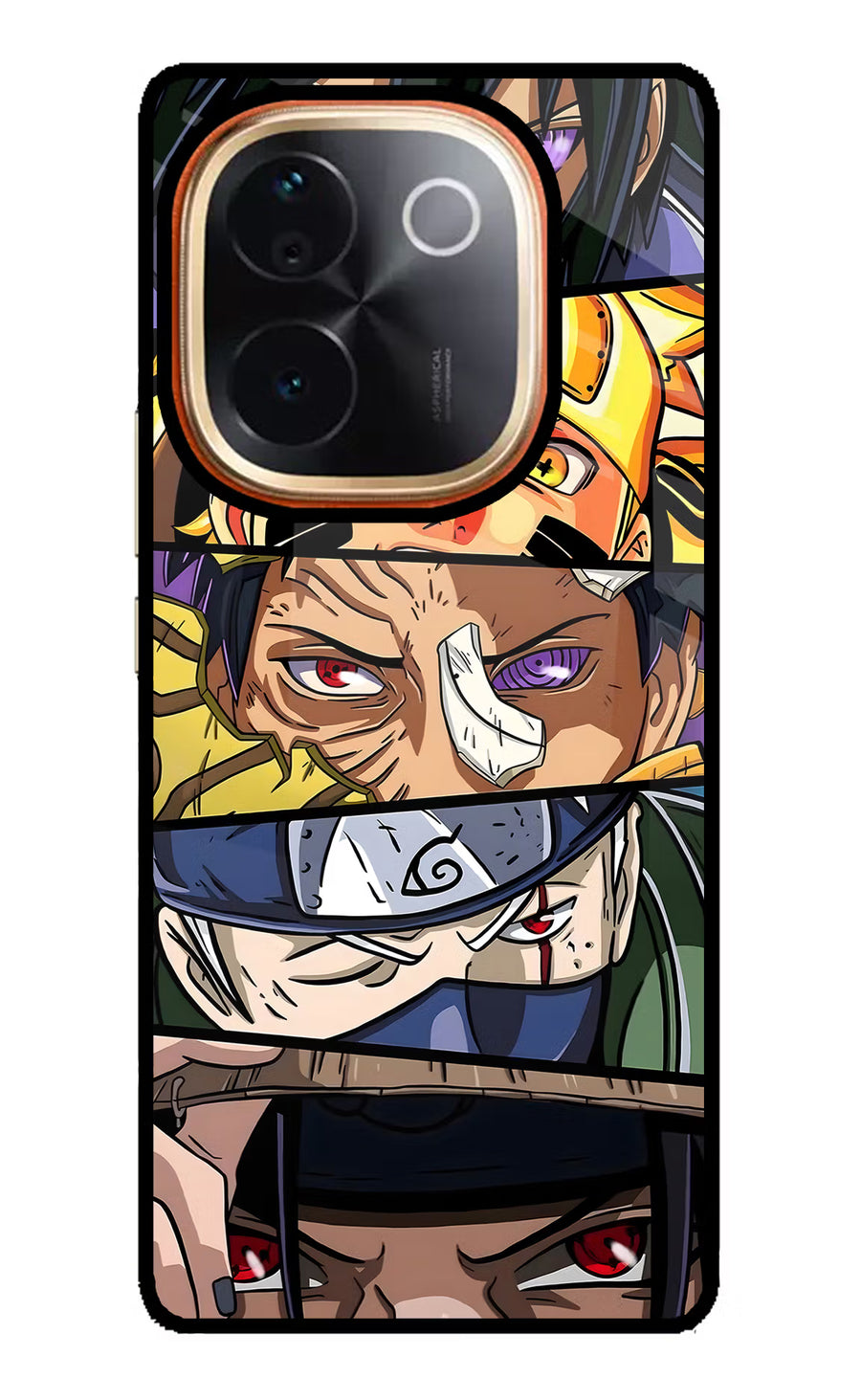 Naruto Character Vivo T3 Pro 5G Back Cover, Glass case