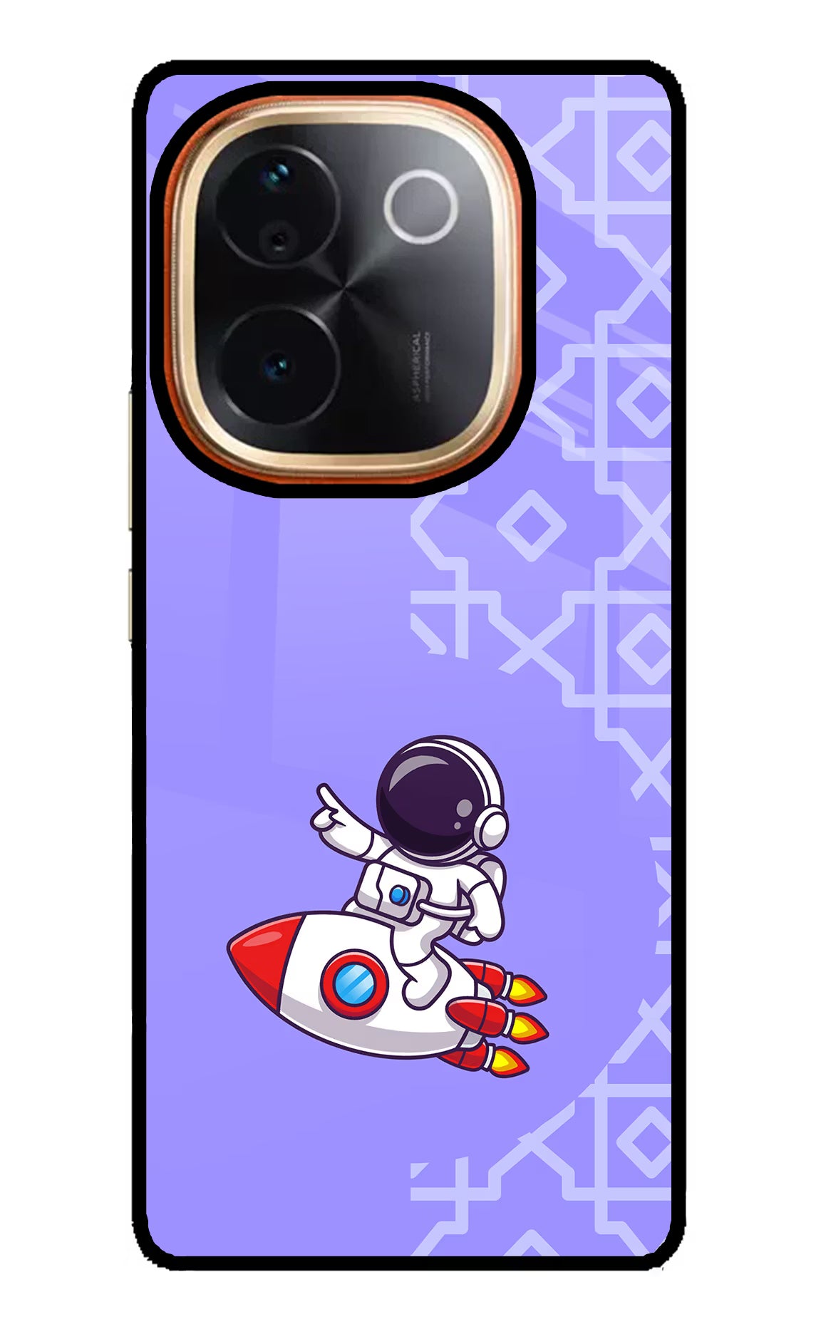 Cute Astronaut Vivo T3 Pro 5G Glass Case Back Cover by Casekaro