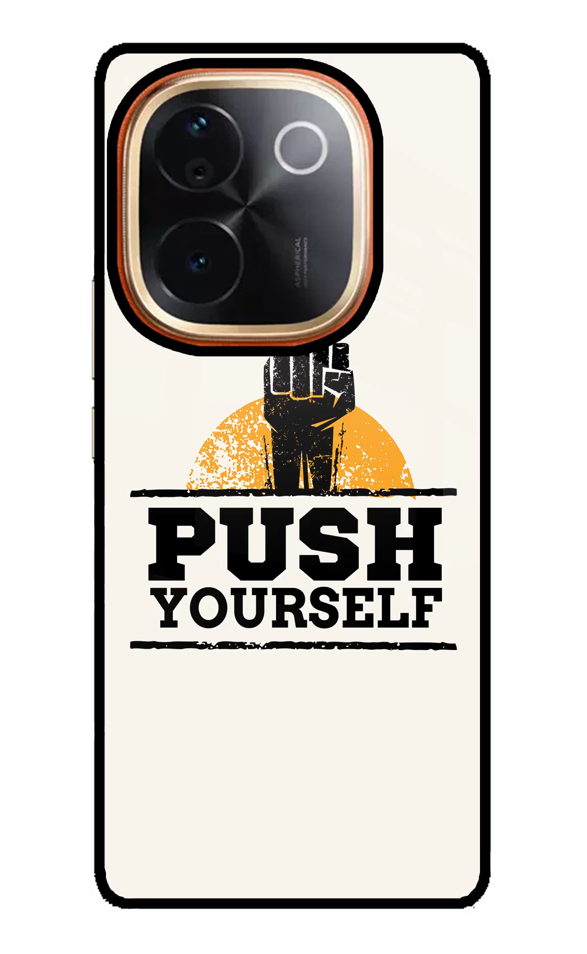 Push Yourself Vivo T3 Pro 5G Glass Case Back Cover by Casekaro