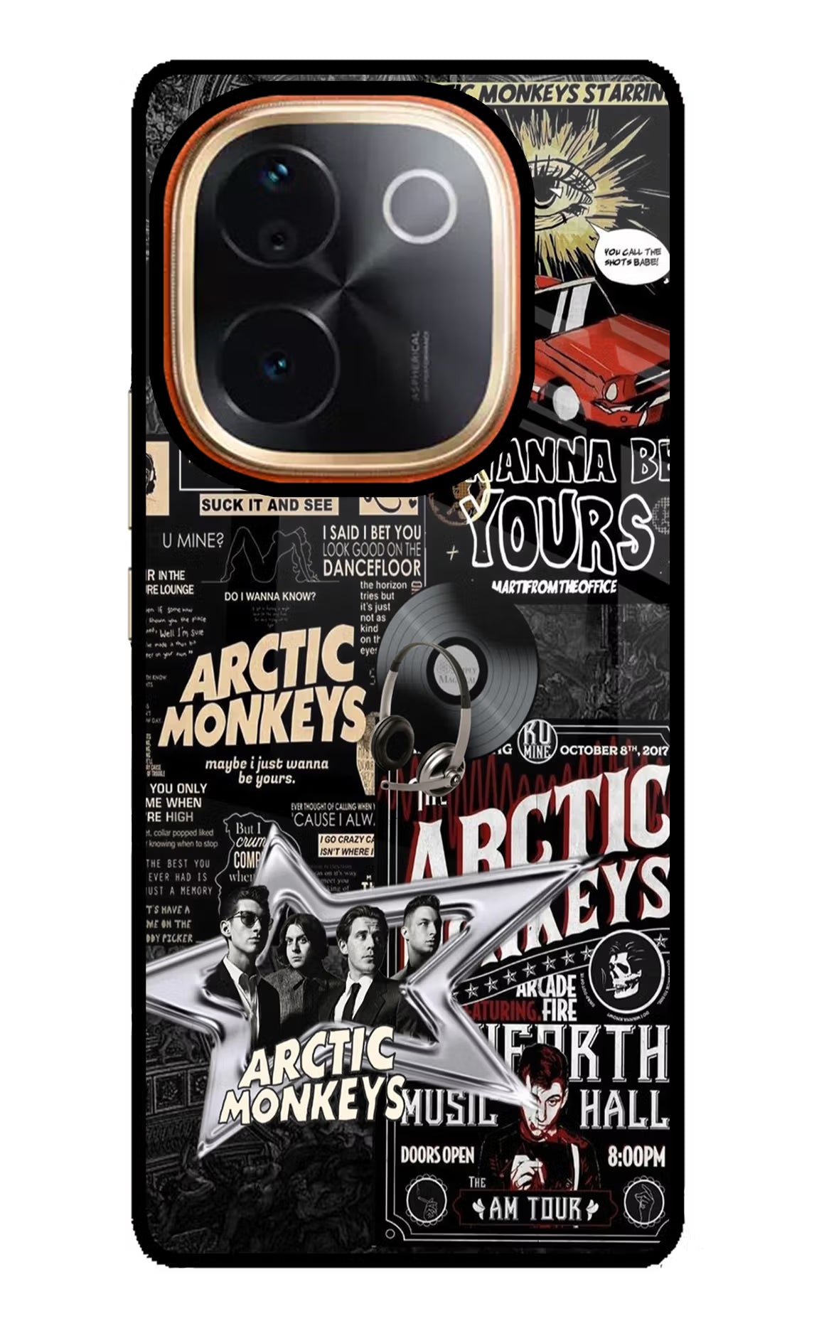 Arctic Monkeys Vivo T3 Pro 5G Glass Case Back Cover by Casekaro