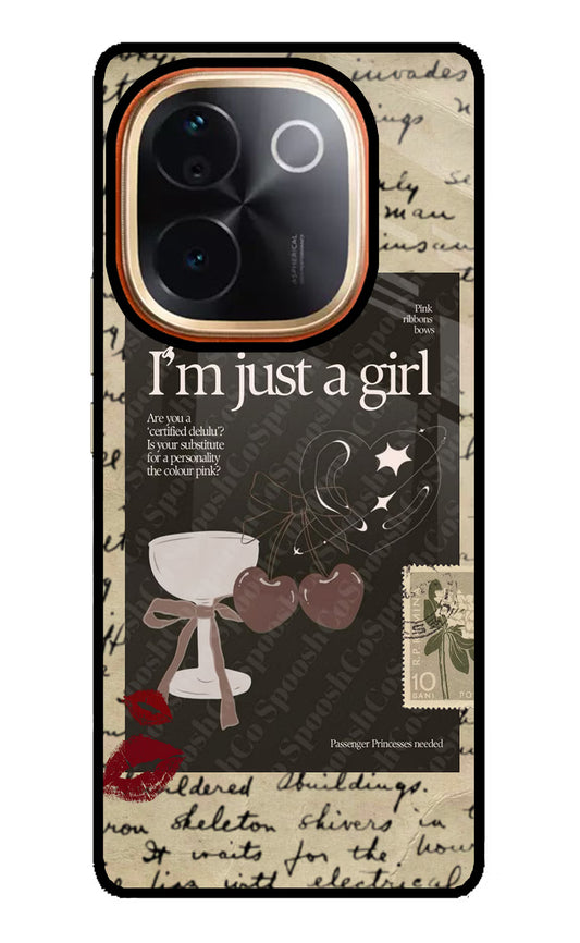 I am just a girl Vivo T3 Pro 5G Glass Case