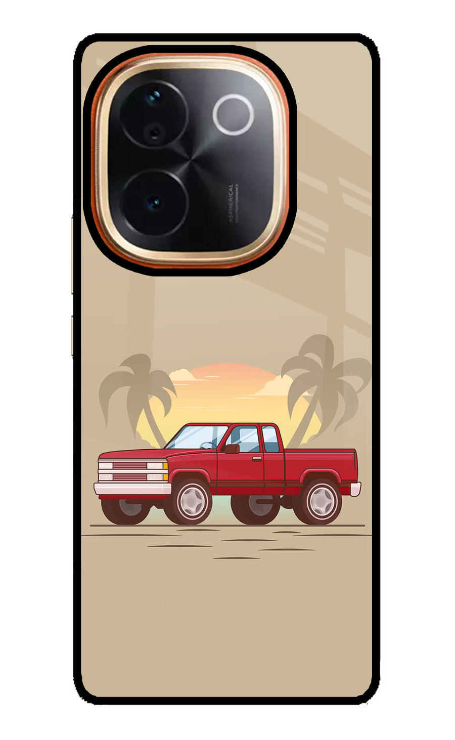 Desert Classic Drive Vivo T3 Pro 5G Back Cover, Glass case