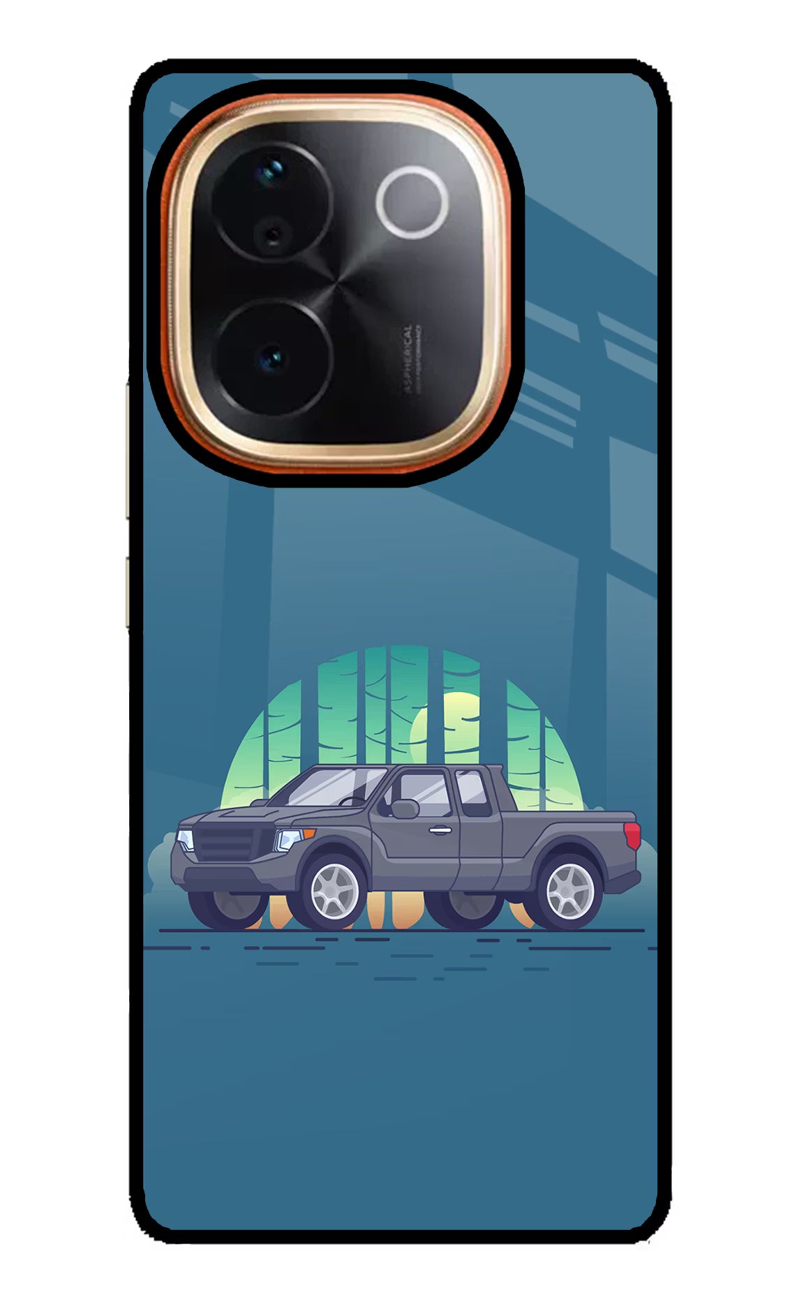 Retro Garage Vibe Vivo T3 Pro 5G Glass Case