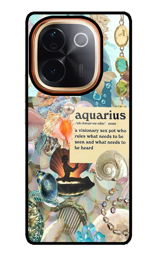 Aquarius Zodiac Vivo T3 Pro 5G Glass Case