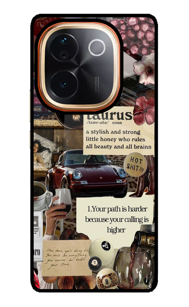 Taurus Zodiac Vivo T3 Pro 5G Glass Case