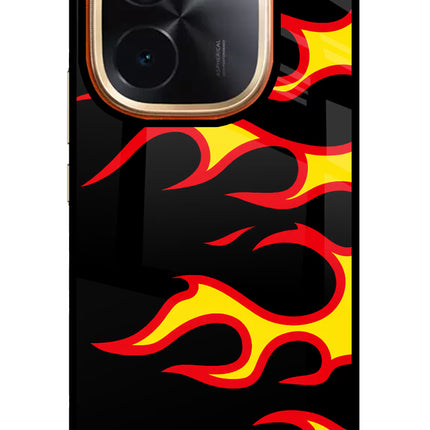 Side Sweep Flames Vivo T3 Pro 5G Glass Case