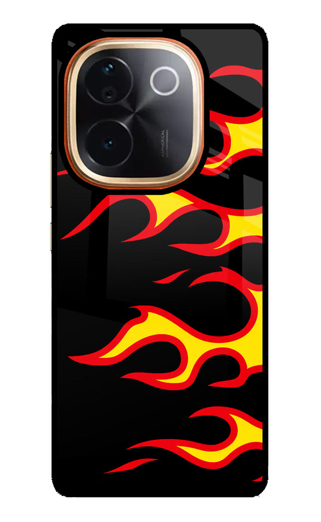 Side Sweep Flames Vivo T3 Pro 5G Glass Case