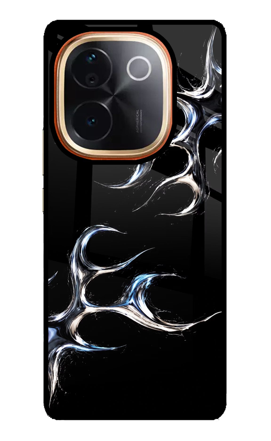 Chrome Tribal Vivo T3 Pro 5G Glass Case Back Cover by Casekaro