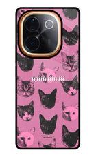 Pink Cats Vivo T3 Pro 5G Glass Case