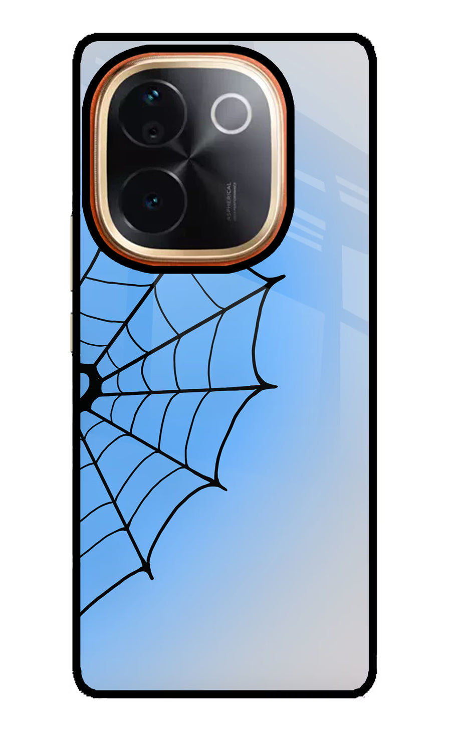 Blue Web Vivo T3 Pro 5G Back Cover, Glass case