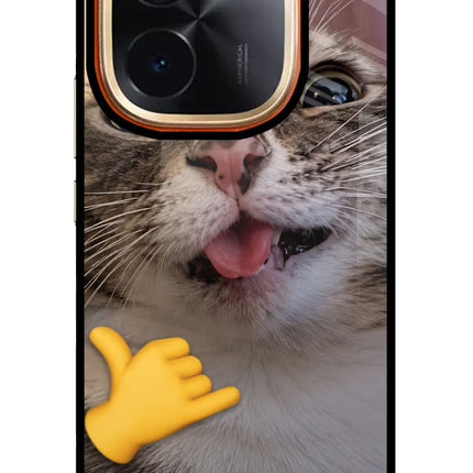 Silly Cat Call Vivo T3 Pro 5G Glass Case