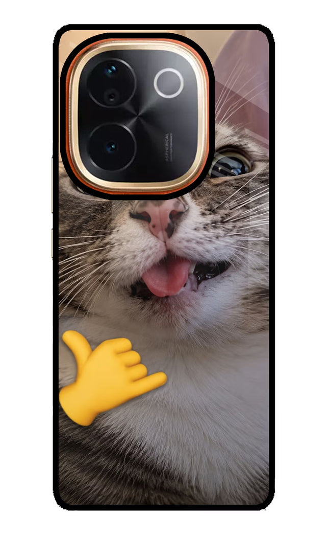Silly Cat Call Vivo T3 Pro 5G Glass Case