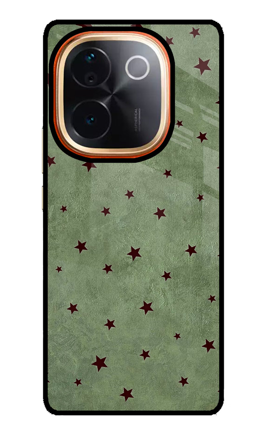 Green Stars Vivo T3 Pro 5G Back Cover, Glass case
