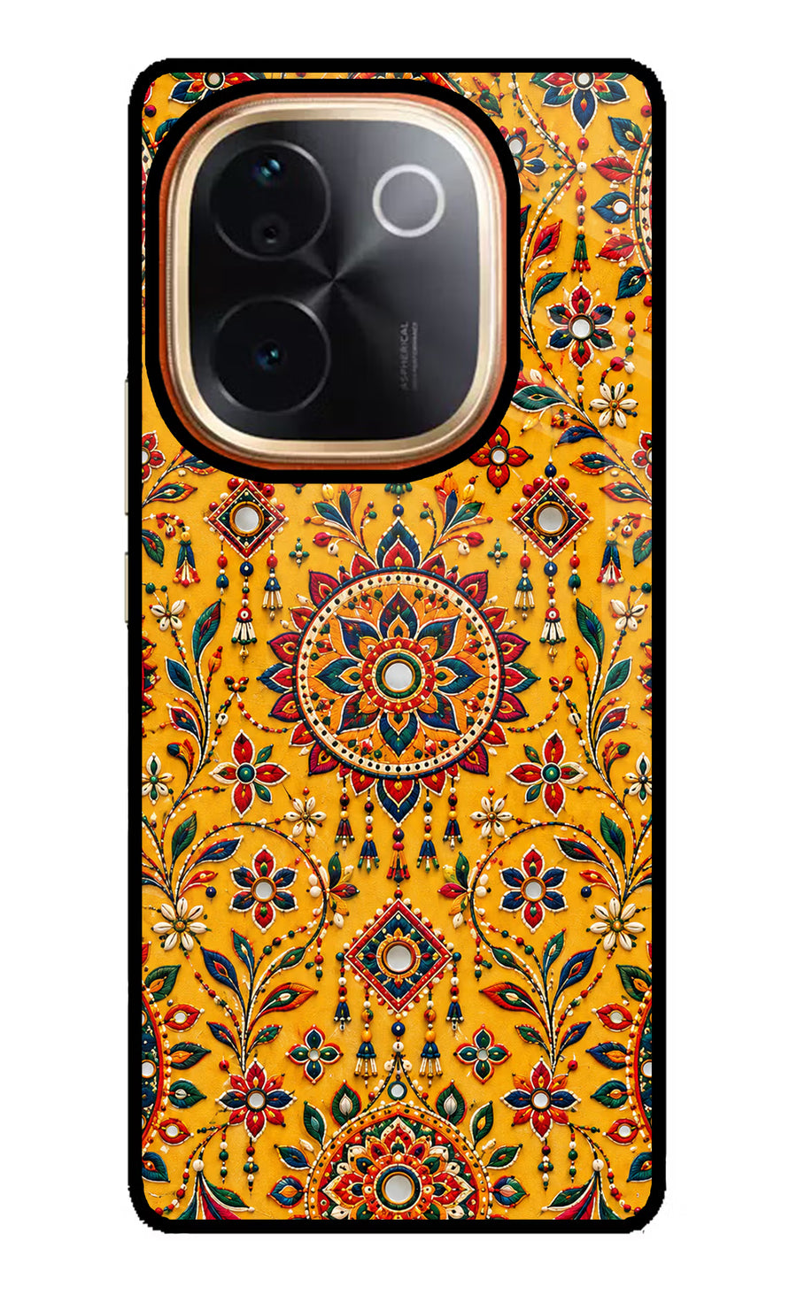 Sunlit Aura Vivo T3 Pro 5G Back Cover, Glass case