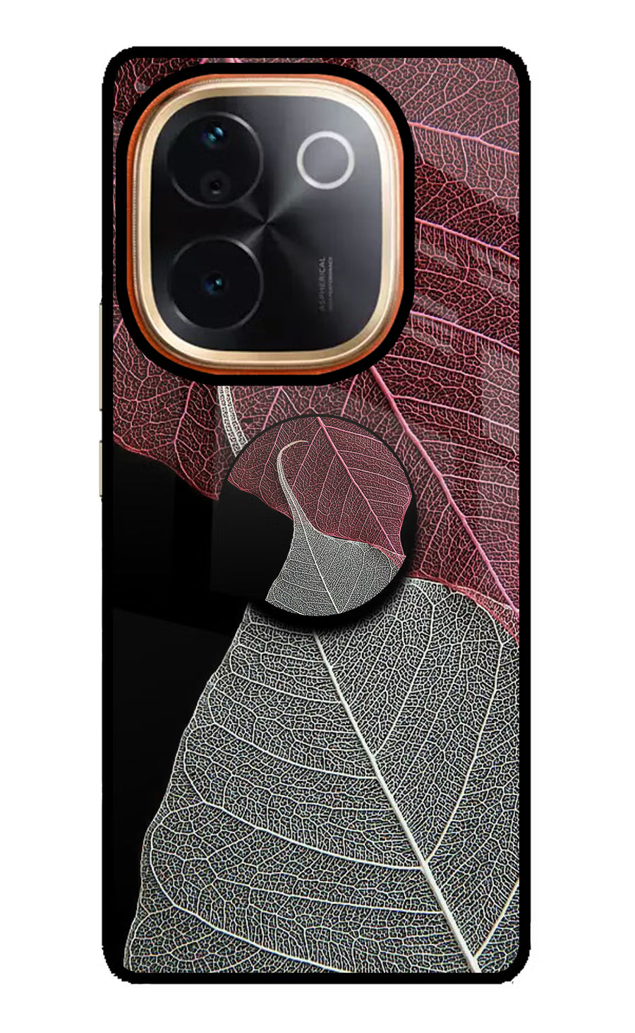 Leaf Pattern Vivo T3 Pro 5G Pop Case, Glass case