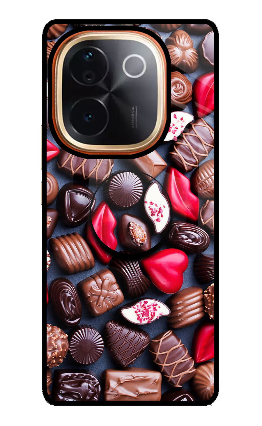 Chocolates Vivo T3 Pro 5G Pop Case, Glass case