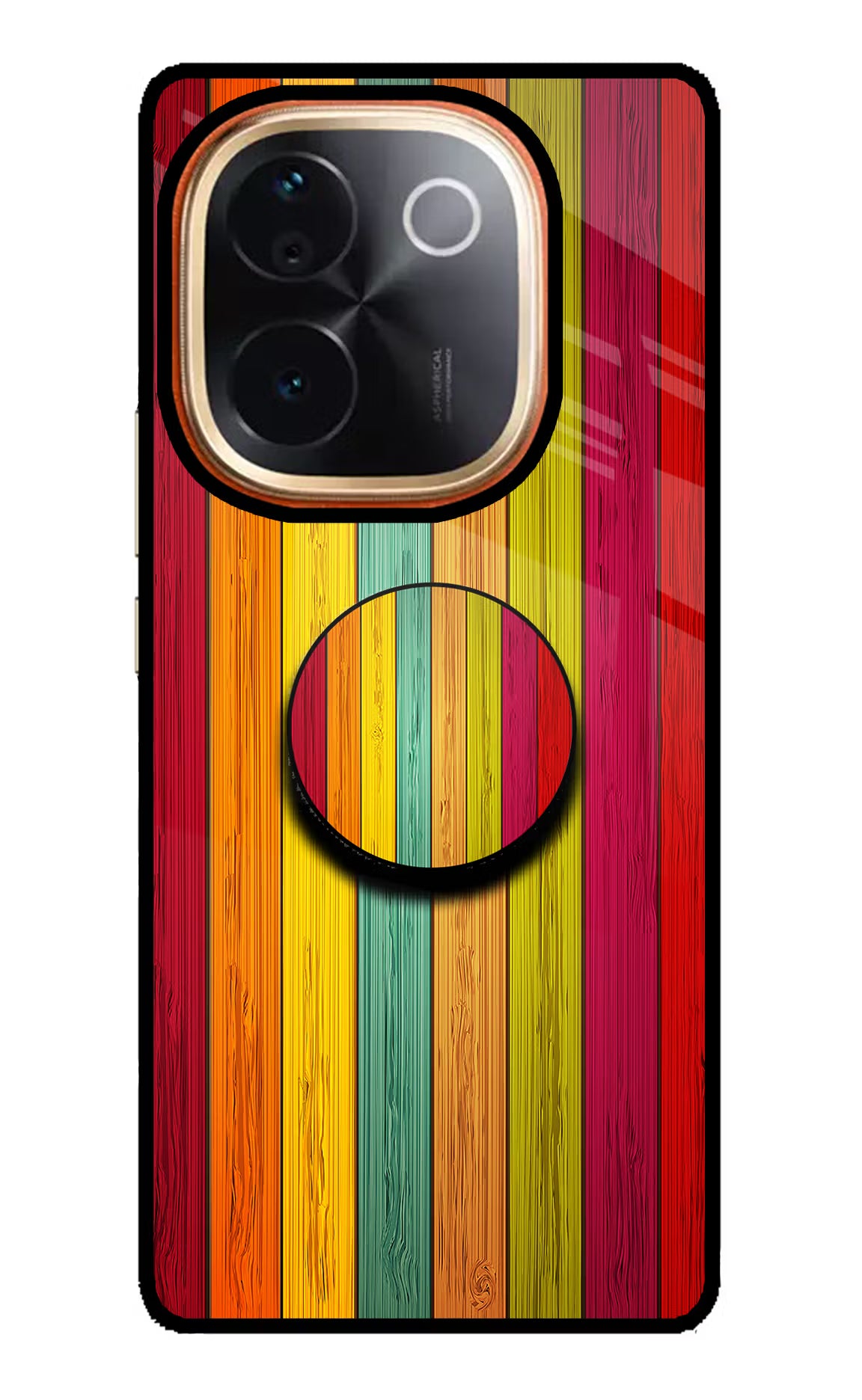 Multicolor Wooden Vivo T3 Pro 5G Pop Case by Casekaro