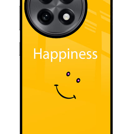 Happiness With Smiley OnePlus 13R Glass Case Back Cover by Casekaro