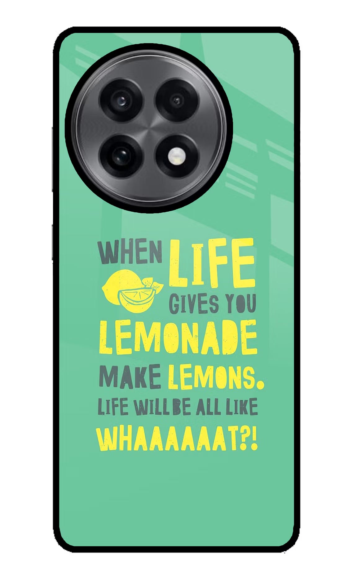 Quote OnePlus 13R Glass Case Back Cover by Casekaro