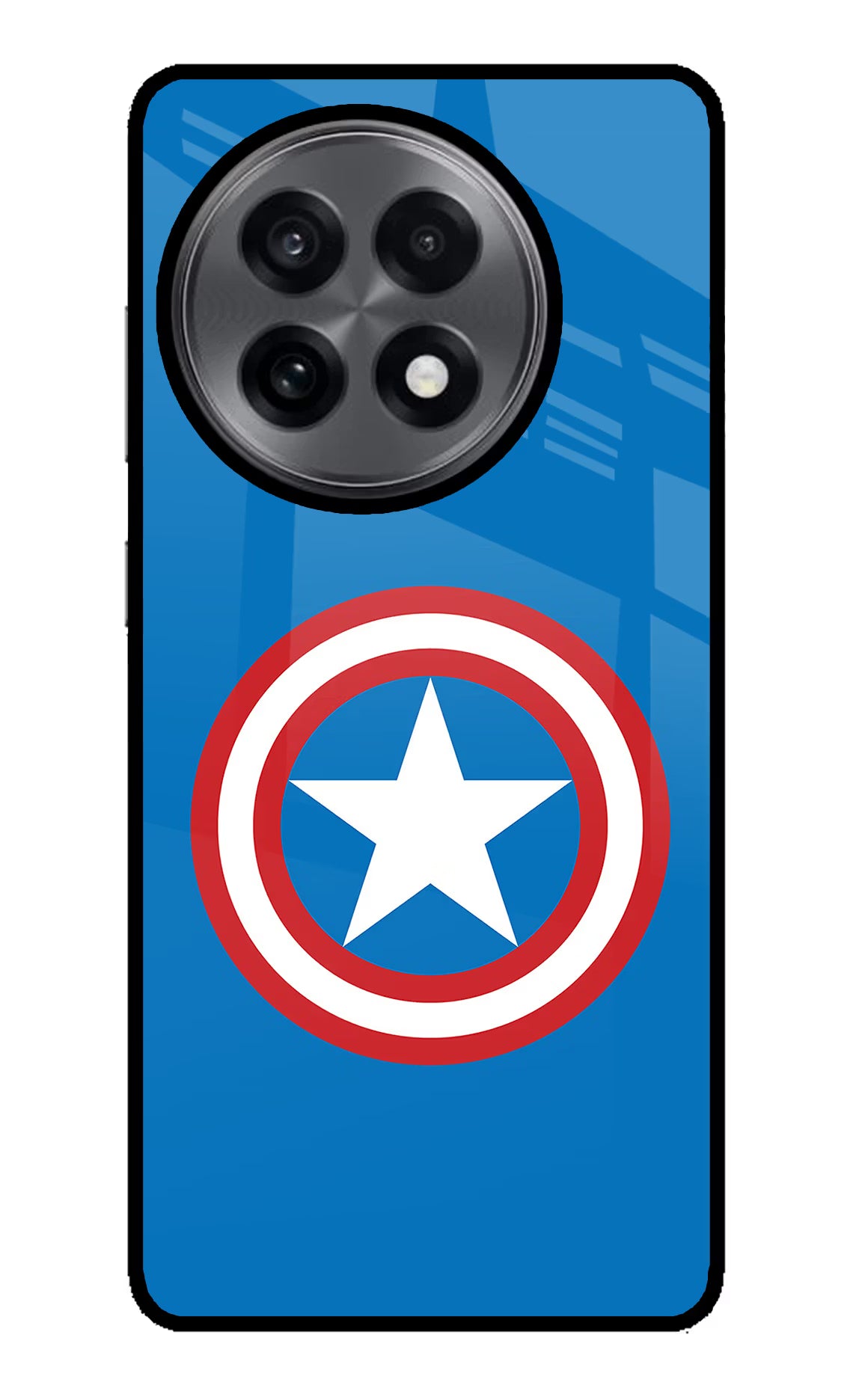 Captain America Logo OnePlus 13R Glass Case Back Cover by Casekaro