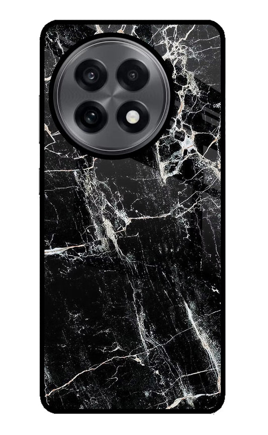 Black Marble Texture OnePlus 13R Glass Case
