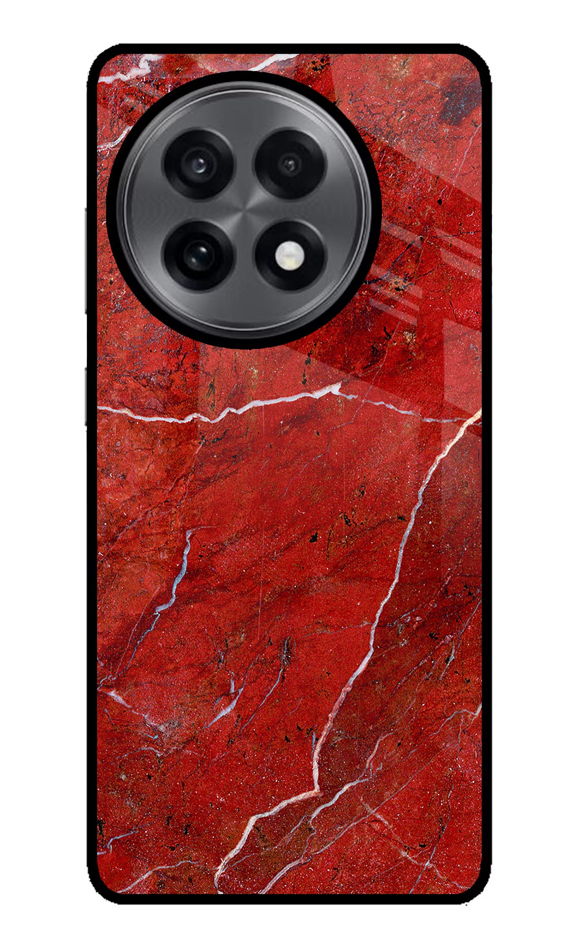 Red Marble Design OnePlus 13R Glass Case